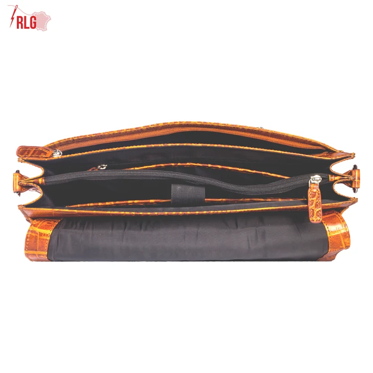  Никелевый фитинг элегантный дизайн стильный модный дизайнерский портфель для ноутбука из натуральной кожи мужчин