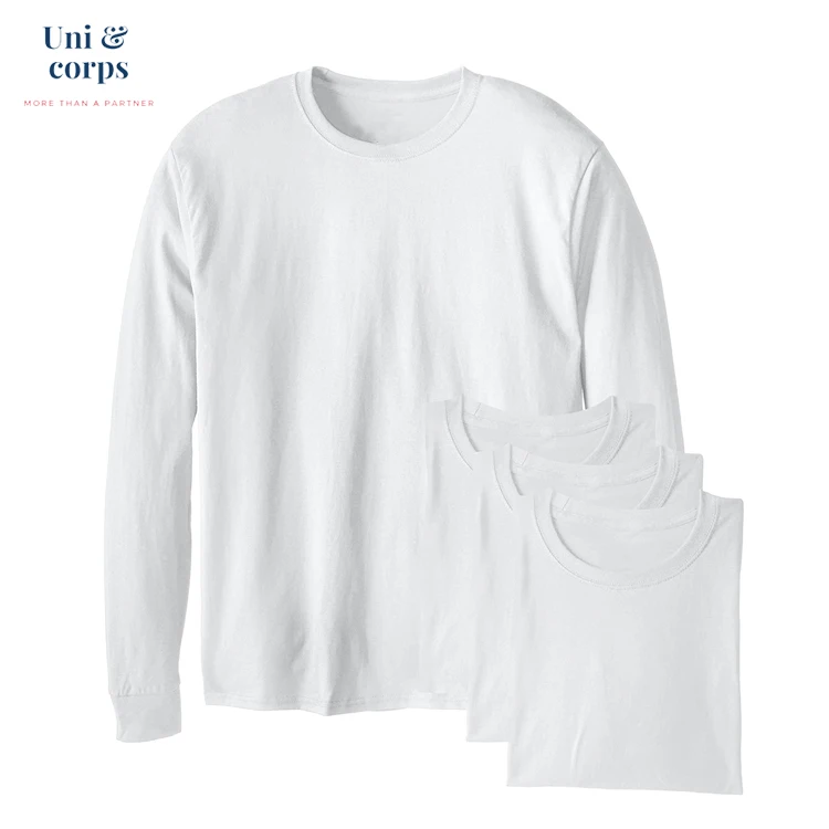 
Wholesale Distributors Dropshipping From Vietnam Unlabeled Long Sleeve Streetwear Unisex T-Shirt 