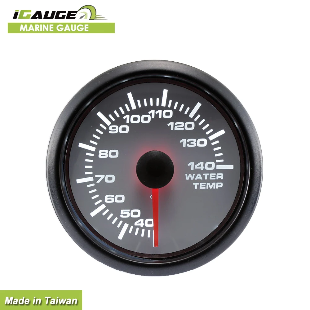  52mm electrical white face waterproof water temp gauge for