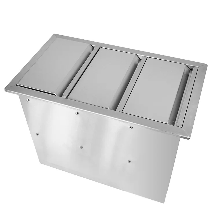 Outdoor Kitchen / Bbq Island Stainless Steel Triple Storage Drawers