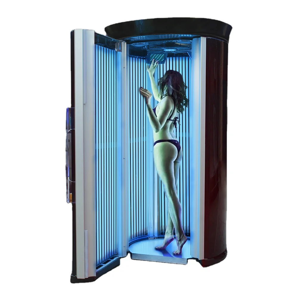 Factory Direct Price salon luxure sunbed/vertical commercial solarium tanning machine