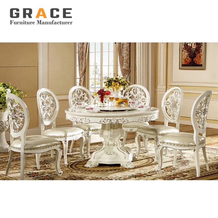 H8803W wedding marble dining table sets luxury designs factory prices
