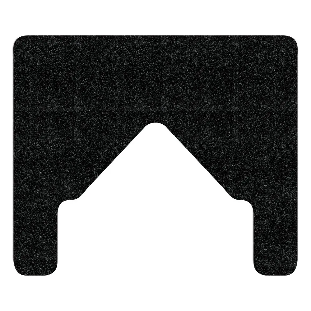 WizKid Bull Nose Floor Mount Urinal Mat Black