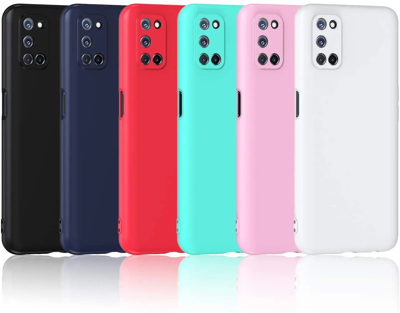 Obastyle Soft Touch  Silicone Phone Cover Case For Oppo A52/A53/A72/ Oppo Reno 2 For Oppo All Series