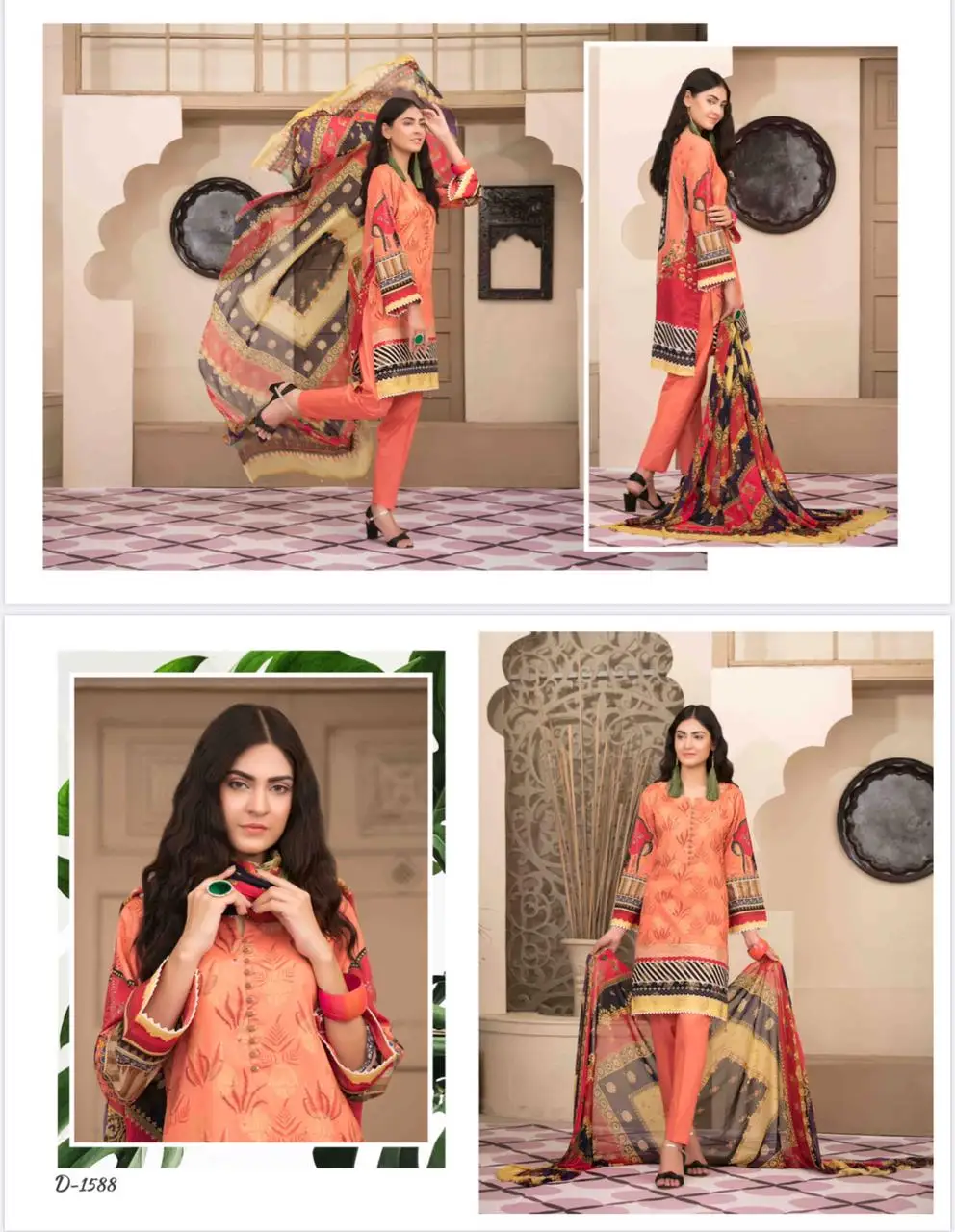 Lawn Collection High quality digital print on un-stitched Shalwar Kameez Pakistani Cotail Lawn Suits