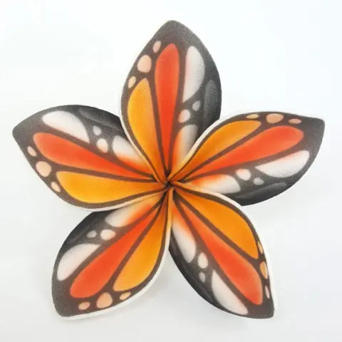 Handmade artificial plumeria frangipani foam flower with unique tattoo high quality