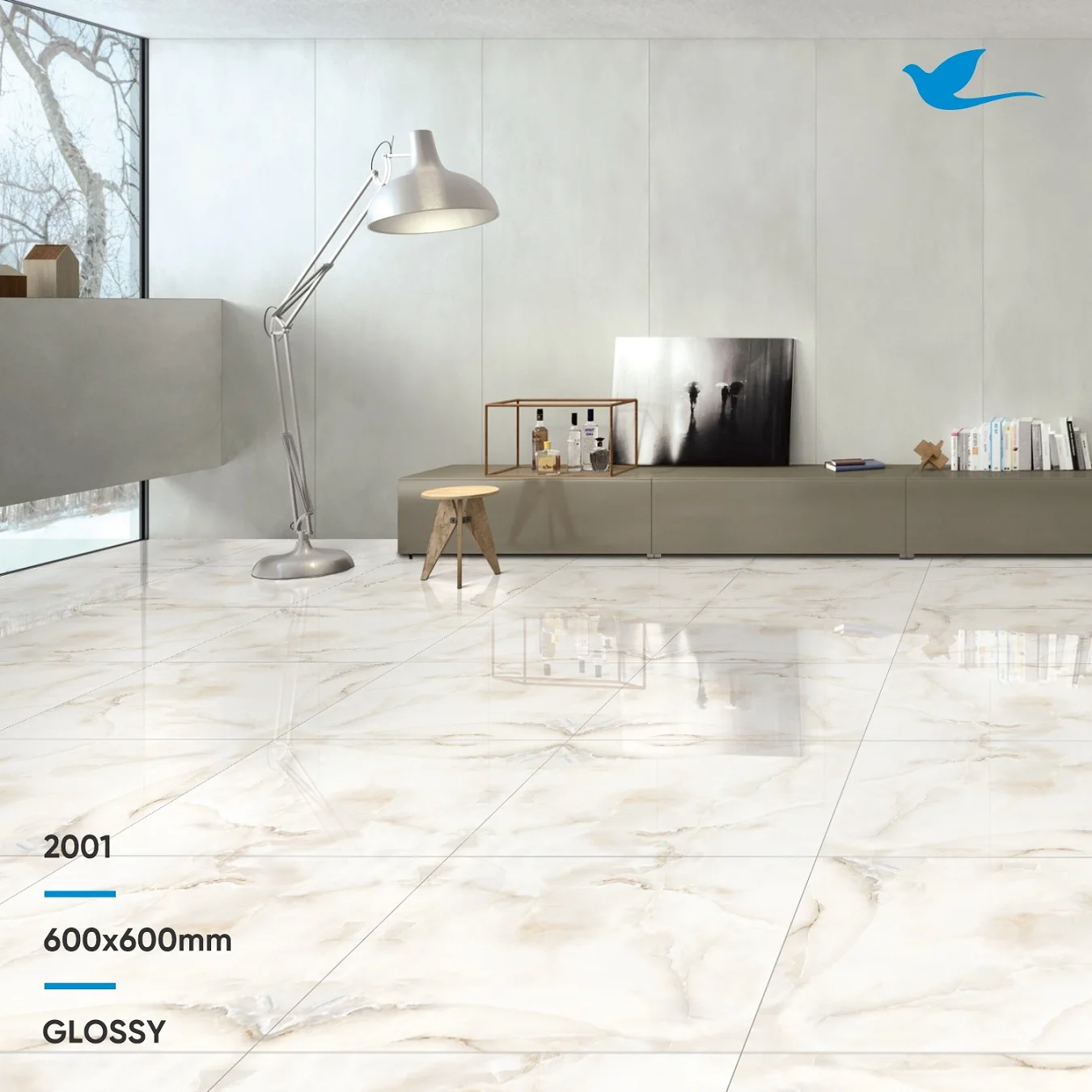 10mm Exquisite Granite and Marble Look Wall Tiles Floor Porcelain  Polished Tiles Non Slip Outdoor Floor Tiles