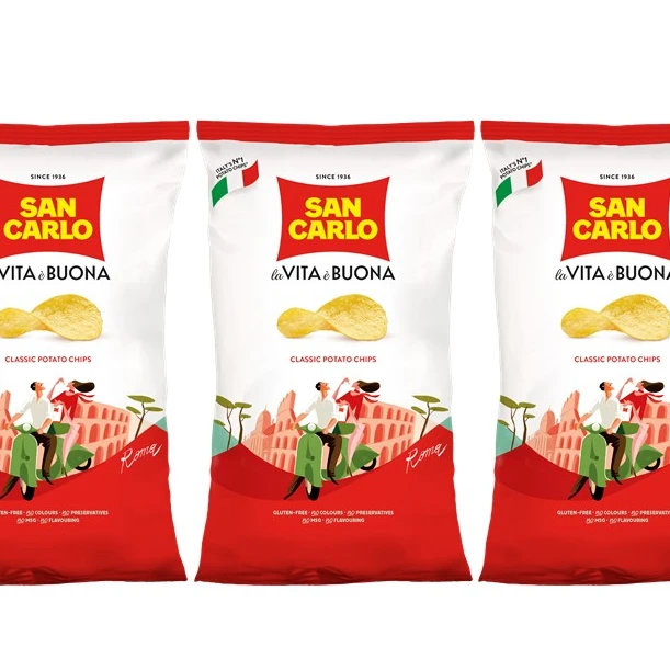 San Carlo Classic potato chips gr 50 premium quality Made in Italy