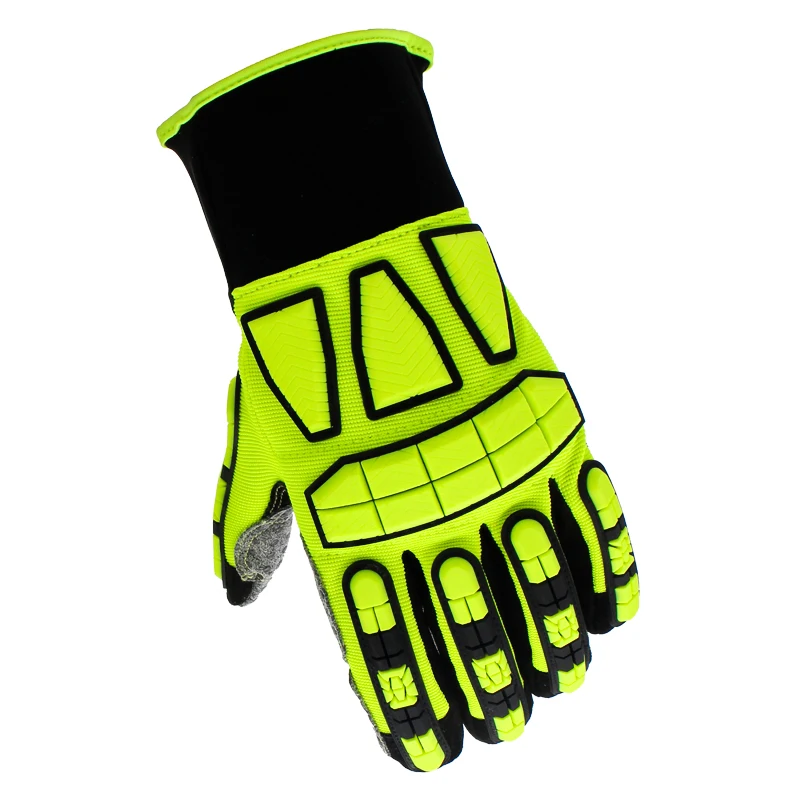 Oil and Gas Industries / Safety Gloves for Oil Industries Non-Slip Work Gloves / Impact Protection Mechanic Gloves for