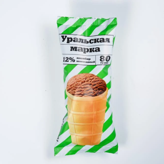 12% шоколадная начинкая вафельный рожок мороженого