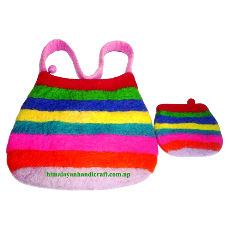 Handmade in Nepal Felt Hand Bags