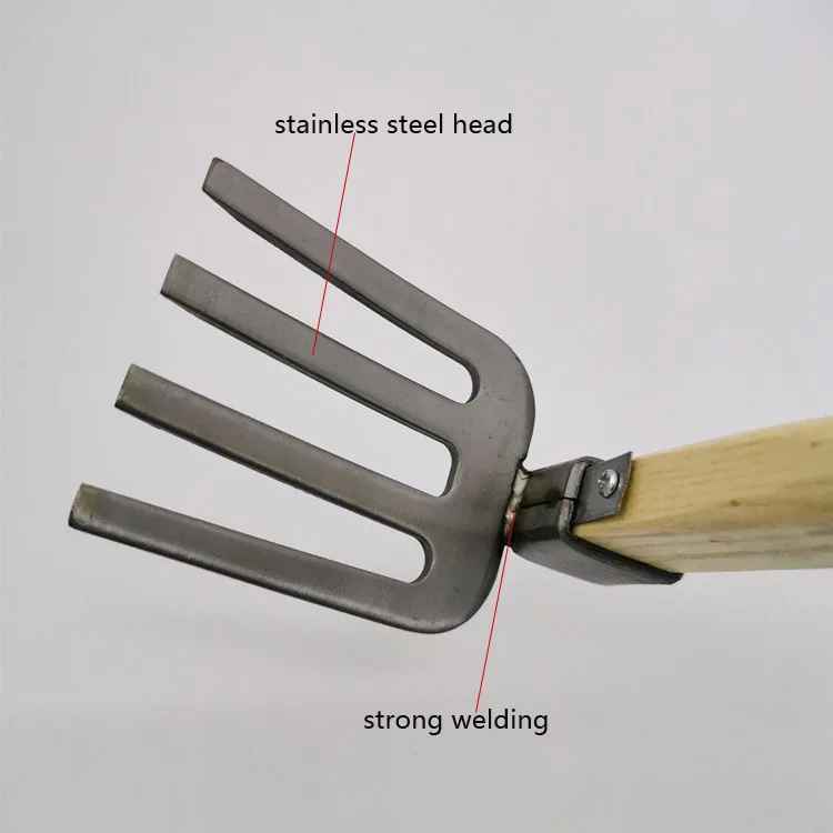 stainless steel garden digging tools fork hoe rake