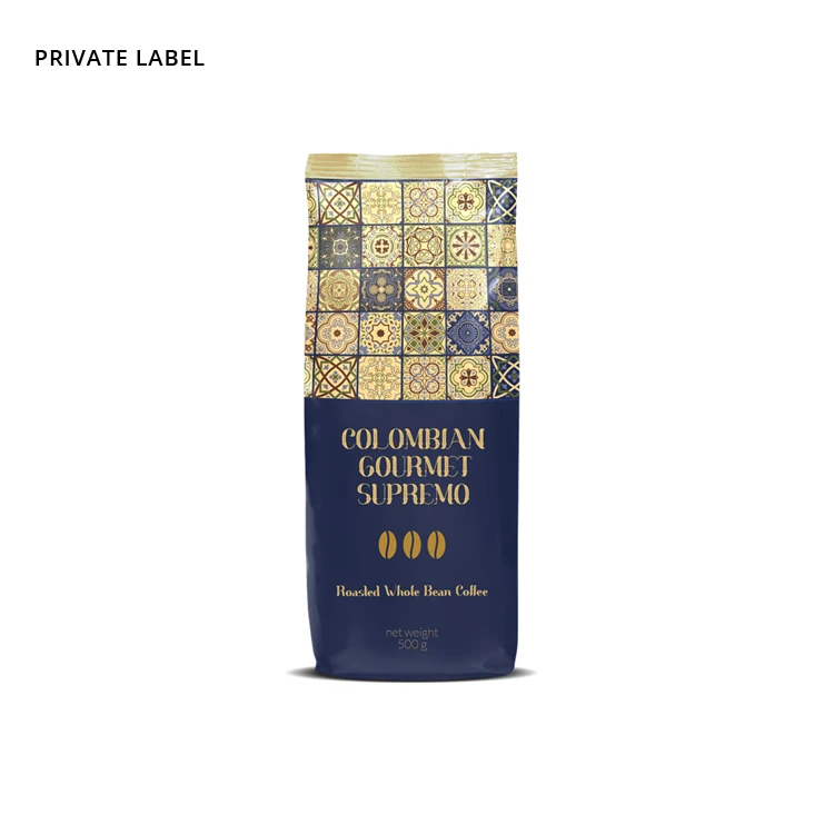 
Direct Factory Sale Private Label Available Colombia Supremo 19 Dark Coffee Ground Powder 