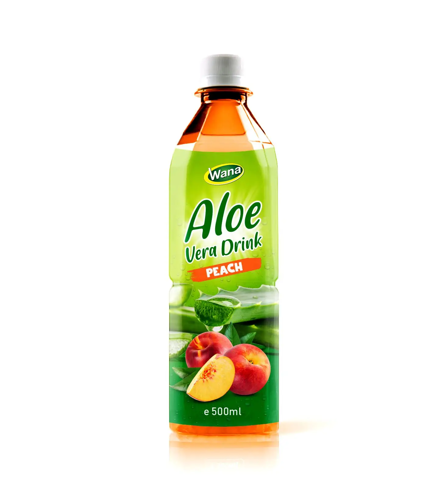 OEM Tropical Aloe Vera Juice With Peach Flavor 500ml Bottled Fruit Drink Ingredients From Dried Style