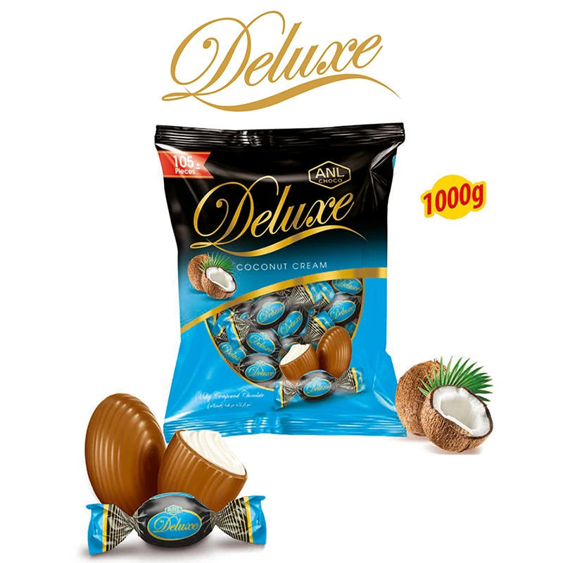 Premium Quality Deluxe Sweet Chocolate Coconut Cream Bar with Natural Sugar Halal ISO Certified