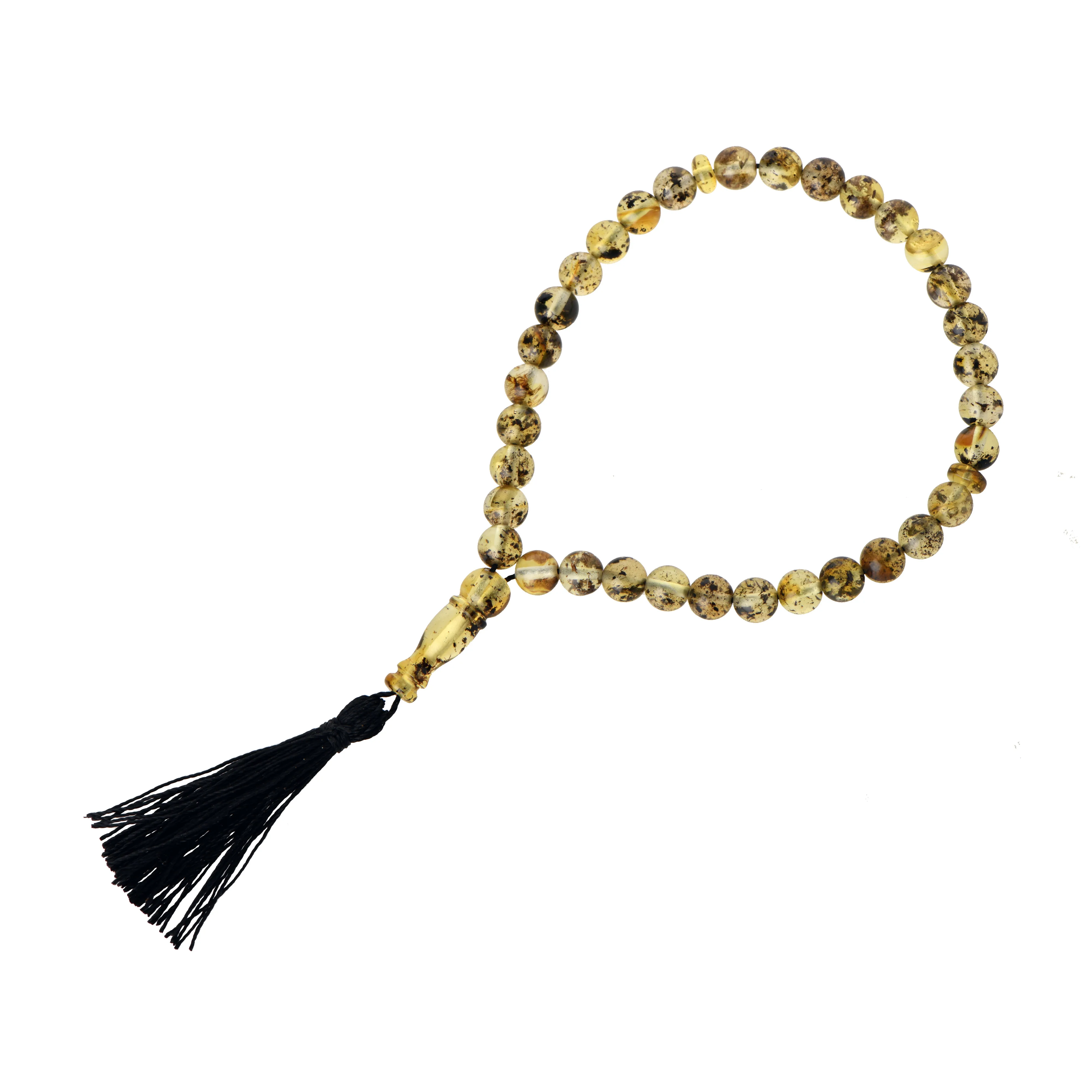Muslim Prayer 33 Beads Baltic Amber Round Bead Necklace , Tesbih-Tasbih-Tasbeeh-Misbaha-Masbaha-Subha-Sebha-Sibha-Worry Beads-R