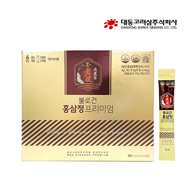 Улучшение усталости здоровая популярная добавка BULROGEON корейский красный женьшень премиум с высокой удовлетворенностью Сделано в Корее