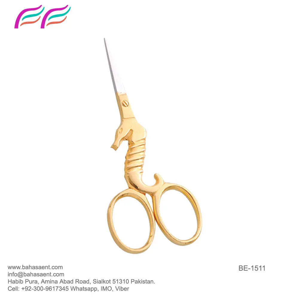 Stainless Steel Embroidery Scissors sharp embroidery scissors Wholesale Fancy embroidery stork scissors by Bahasa Pro