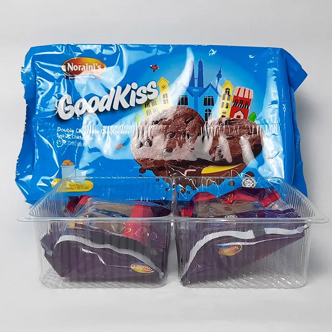 Оптовая продажа OEM Halal двойные шоколадные чипсы печенье полностью любимое детское обычный сахар не слишком сладкое