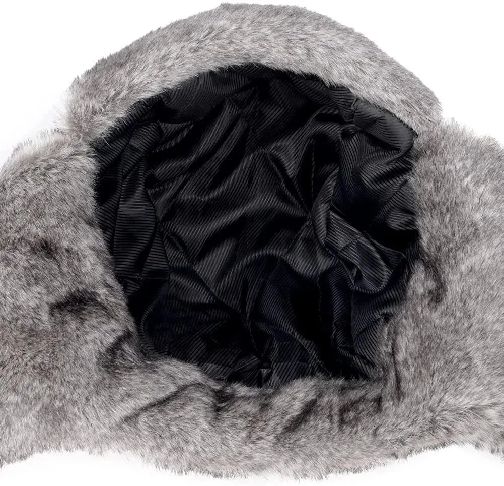 
Wholesale Winter Bomber Hats Men Thicker Fur Earflap Heating Plain Snow Russian Plush Ski Hat with mask 