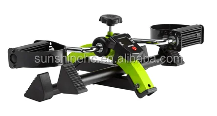 Folding Pedal Exerciser with Electronic Display for Legs and Arms Workout Mini Exercise Bike Under Desk Bike Pedal Exerciser