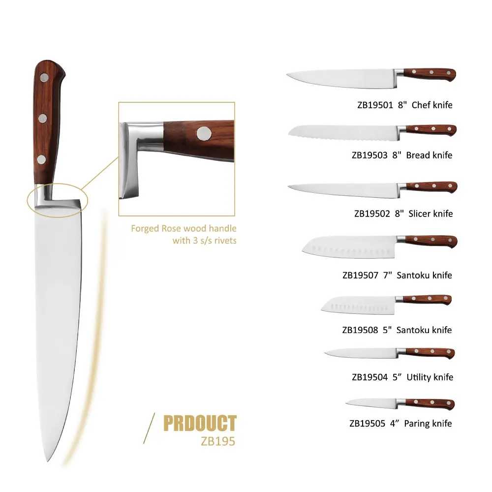  Из нержавеющей стали нож шеф-повара набор OEM 8-дюймовый поварский для резки мяса кухонная утварь тесак кухонных керамических ножей