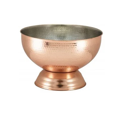 Современный медный охладитель вина ведро и подставка для льда форма чаши Охлажденная ванна пива медная латунная ручка среднего размера