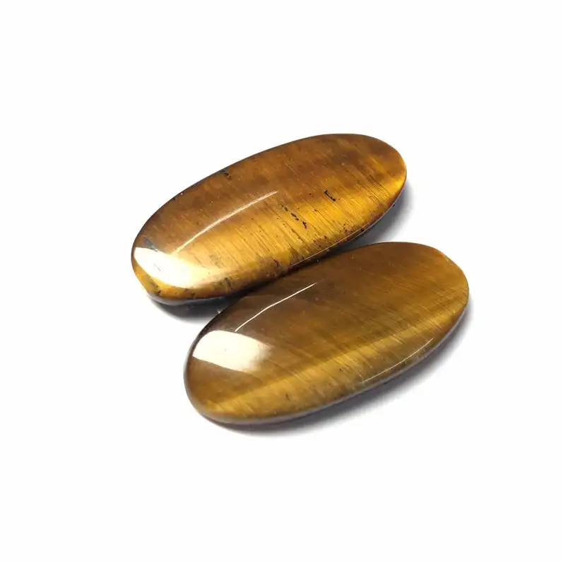 Hot Selling Affordable Price Unique 100% Natural Tiger Eye Smooth Oval Flatback Cabochons For Jewelry Making By Indian Supplier