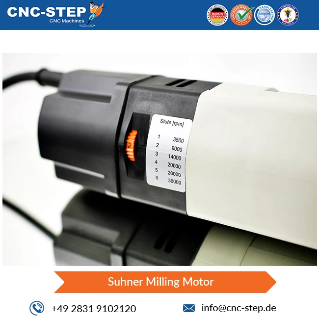 Trusted Supplier of Widely Used Machine Tool Spindle 30000 rpm Operating Sped UAD 30-RF Suhner Milling Spindle Motor