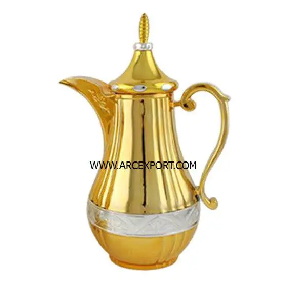 Brass Antique Turkish Coffee Pot Fancy Decorative Unique Wholesale Luxury Dark Green Copper Metal Coffee Pot