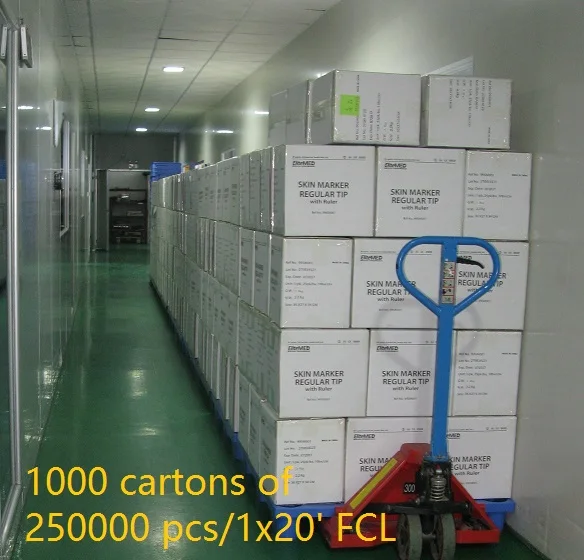 Hot Sale Surgical Skin Marker Surgical Marker Pen With Ruler and 6 labels 0.5Mm Tip