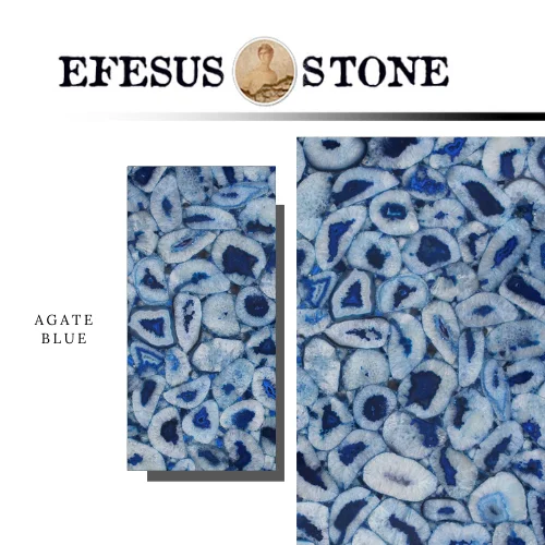 Hot Sale and Best Price !  Blue Color %100 Natural Agate Blue - Semi Precious Stones Ready To Ship !