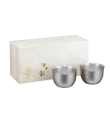 Japanese Sake cup 2pcs set in wooden gift box