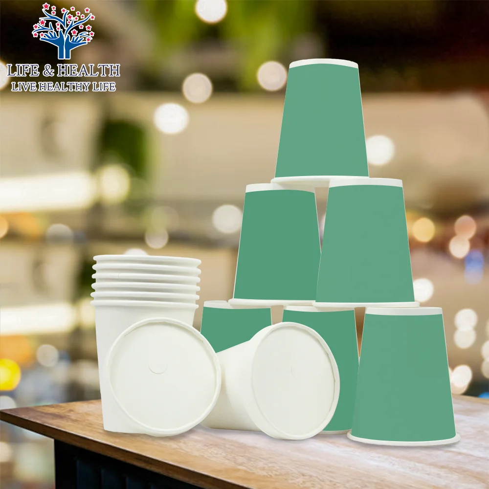  Экологически чистые бумажные стаканчики 12 унций Белый или 1 цвет + крышка для горячей/холодной воды минимальный заказ 100000