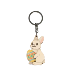 Деревянный брелок-сувенир в виде кролика