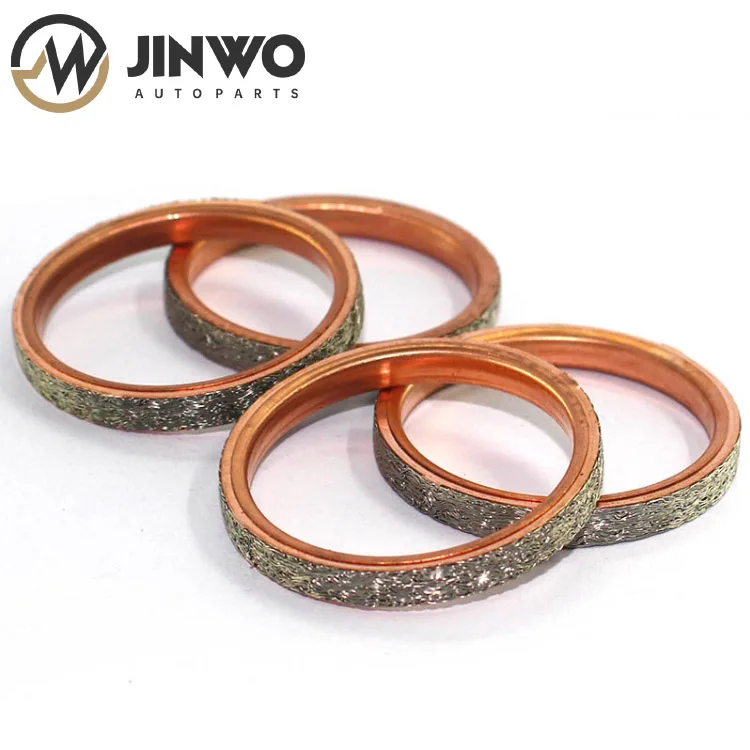 Jinwo 10PC Motorcycle Exhaust Pipe Header Gasket For Motorbike Vintage Motocross