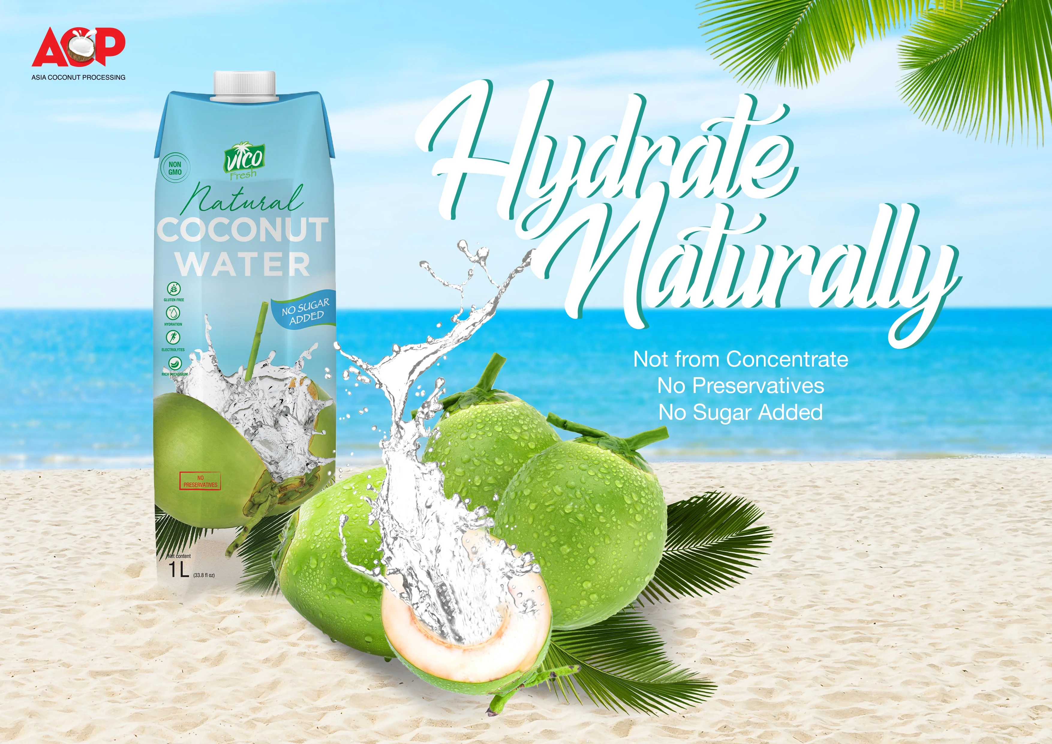 
PURE COCONUT WATER VIETNAM PRIVATE LABEL 