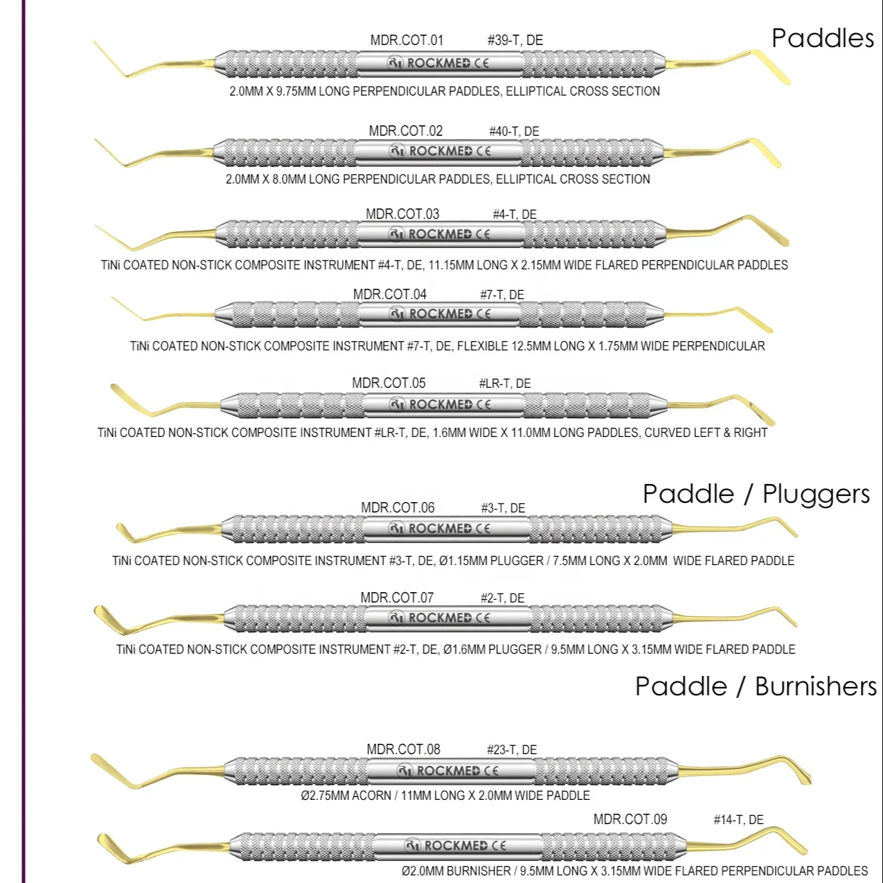 Dental Composite NON STICK Filling Instruments Kit Composite Instruments Blue Tips Dental Implant By Rockmed Industries