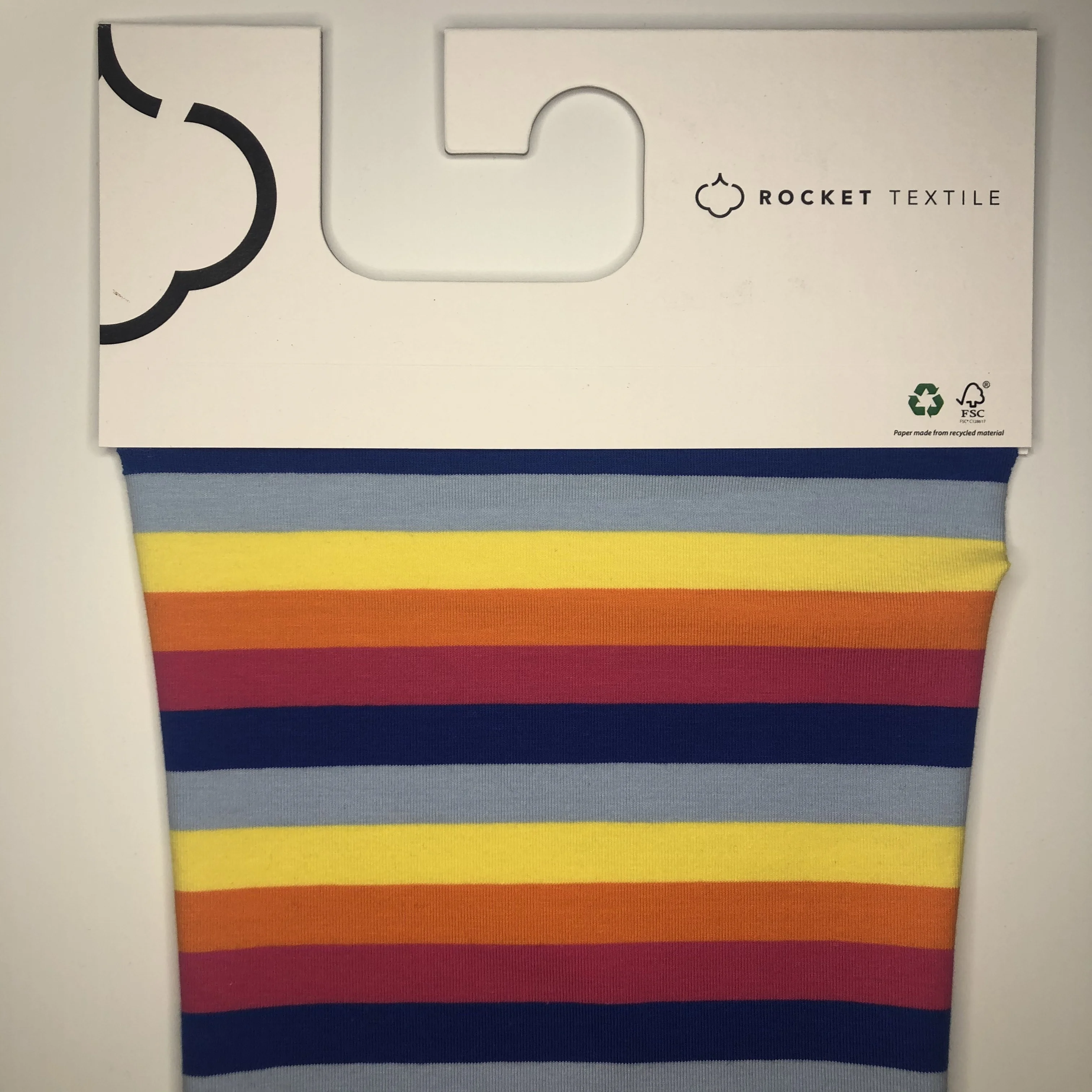 
95% Cotton 5% EA Rainbow Color Single Jersey Fabric for apparel 