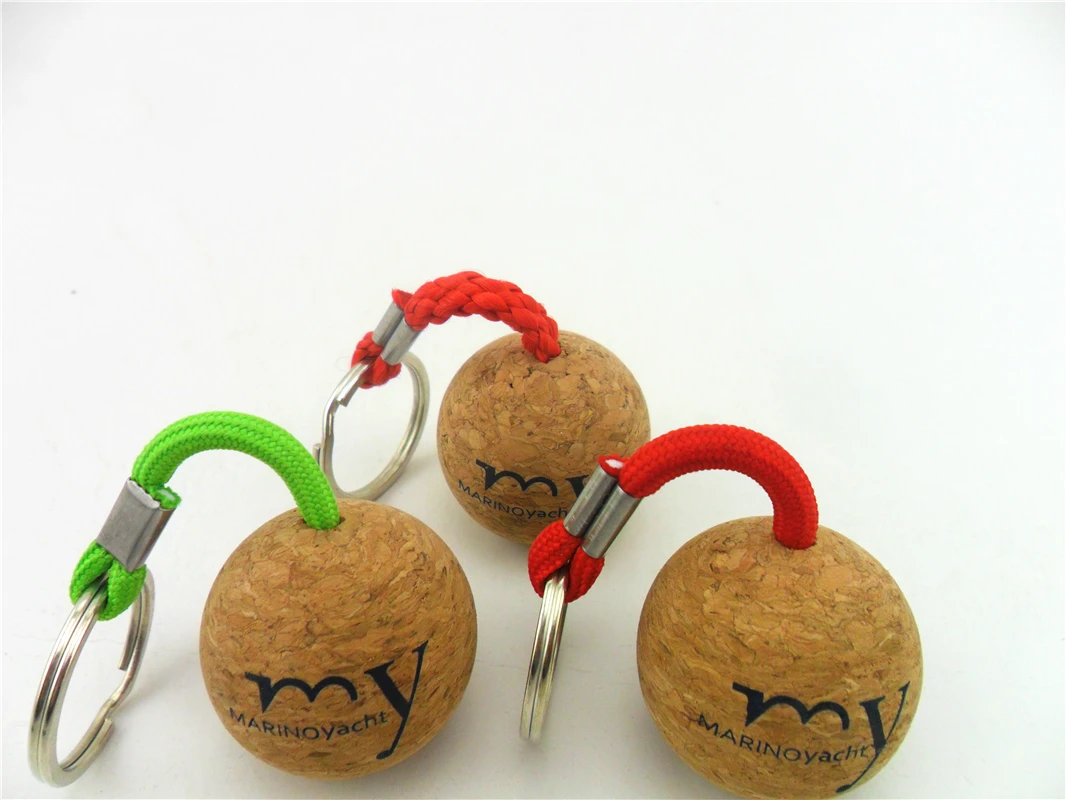 Hot sale soft neoprene round ball buoy floating keychain floating cork wood rectangle monkey keychain floating keychains foam