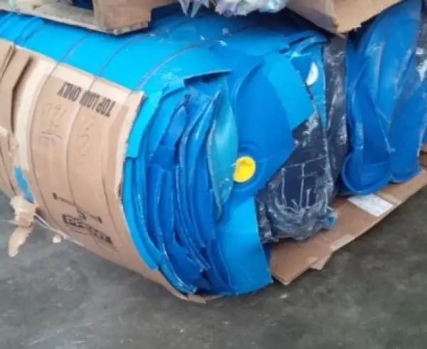HDPE blue drum baled scrap / READY TO EXPORT HDPE PLASTIC SCRAP