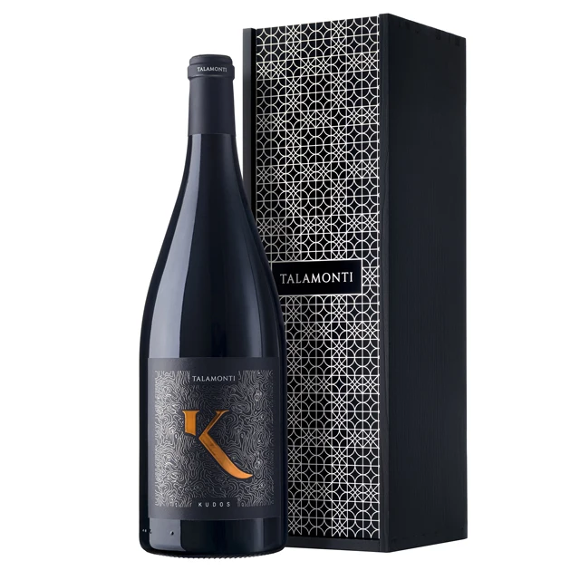 Top Quality Italian Red Wine - TALAMONTI KUDOS Rosso Abruzzo DOC - 300cl Wood Box wine alcoholic beverage
