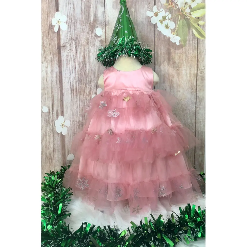 New summer baby girls children sleeve princess dress for baby girl made in Vietnam