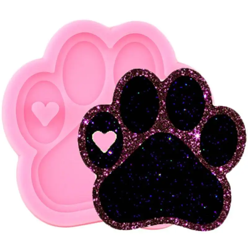 Multi-shape Cartoon Bear Heart Musical note axe dollar sign Dog Paw Silicone mold For Epoxy Resin Casting DIY Jewelry keychains