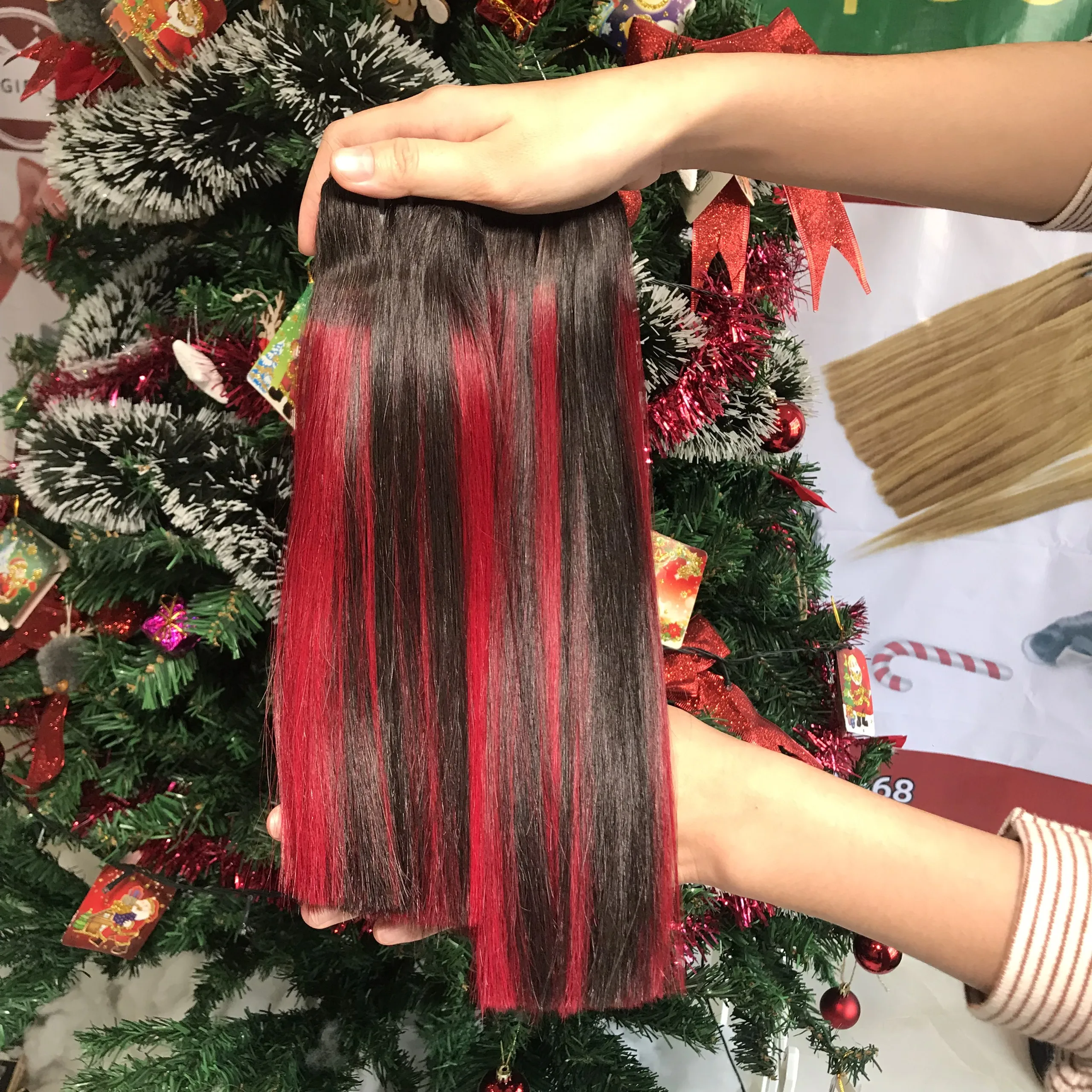 Прямые человеческие волосы для наращивания и сочетания волос с 100% выровненными кутикулами