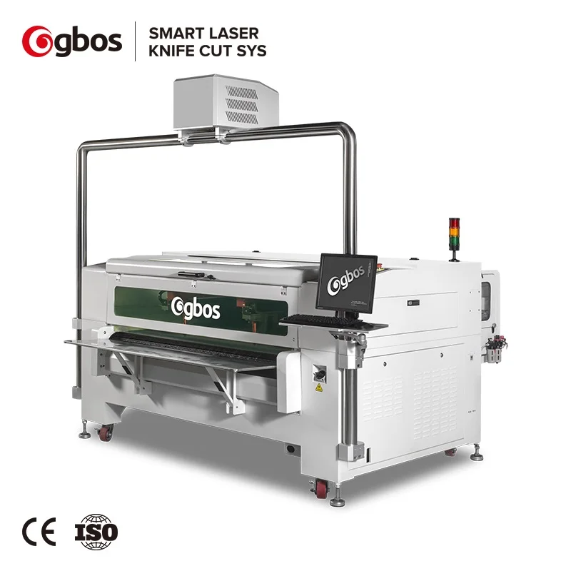 GBOS Dual-head Laser Cutter With Projector Positioning Co2 Cutting Machine for Shoe
