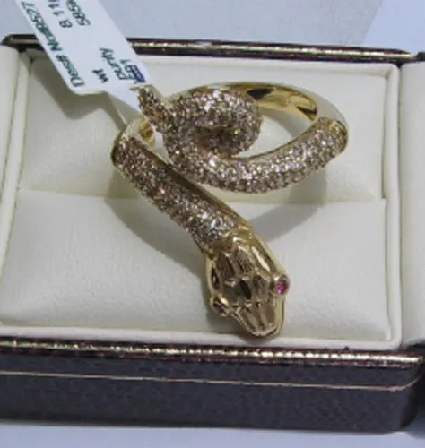 Diamond Gold Snake ring