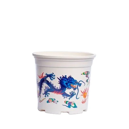 Plastic Flowerpot Feng Shui Chinese Nursery Pots for Tet Holiday Not