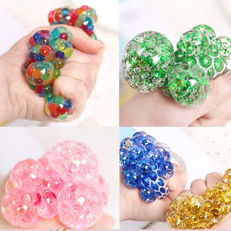 Tiktok celebrity vent useful tool for pressure reduction squeezing small toy silicone stress grape relief ball