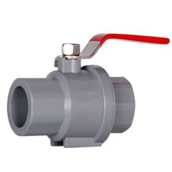 [New] One Atmosphere Hand Operated PVC Ball Valve Stainless Steel Handle Anodizing Ball Pipe Fitting Outside Export From Vietnam
